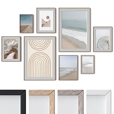 Set of 8 wall paintings 2434