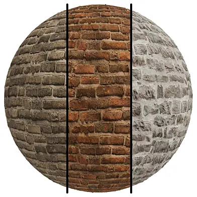 FB577 CERACLAD Fiber Cement, Jeweluck Brick | 3MAT | PBR | Seamless