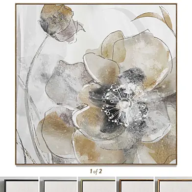 Plaster two square photo frames T-132
