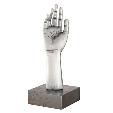 Metal figurine of a hand