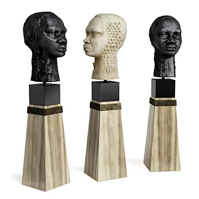 African bust pedestal