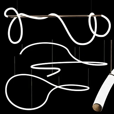 3 LED pendant lamps (OPAL SHAPE_SQUIGGLE H4_SQUIGGLE H5)| 3Lights |