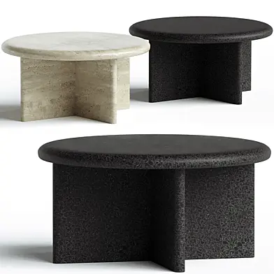 Pernella Round Coffee Table in Solid Stone