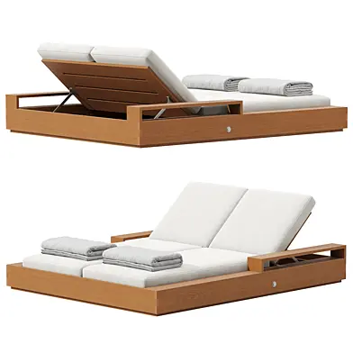 MARBELLA TEAK DOUBLE CHAISE