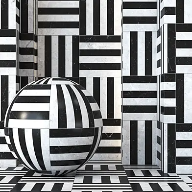 Noir Loft Marble Flooring Texture 4K - Seamless