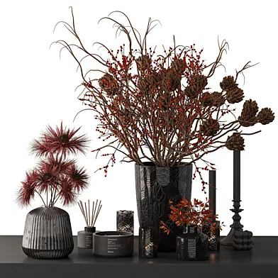 Vase and Plant - Decorative Set 129
