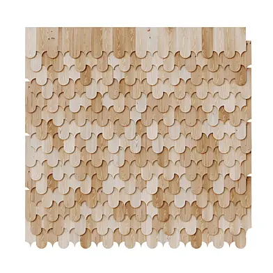 Wooden roof tiles seamless model 9