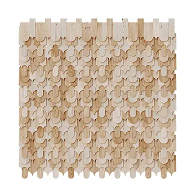 Wooden roof tiles seamless model 10