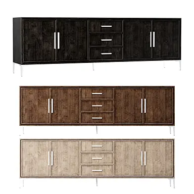 BENOIT PANEL 4 DOOR SIDEBOARD WITH DRAWERS
