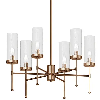 Modern Gold Light Unique Wagon Wheel Chandelier with Seeded Glass for Dining Room