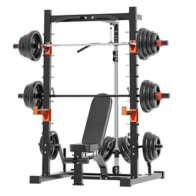 Smith machine power frame