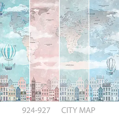 Wallpapers/City Map/Дизайнерские обои/Панно/Фотообои/Фреска