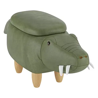 Aguayo Crocodile Upholstered Ottoman