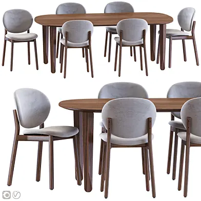 Ines chair Kuyu Dine table