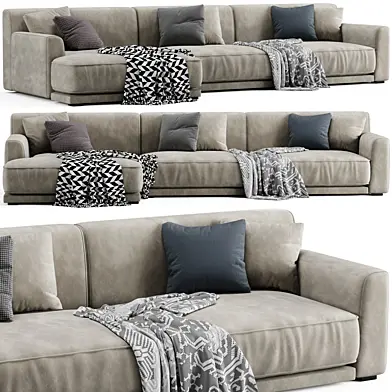 Poliform Paris Seoul Chaise Longue Sofa 02