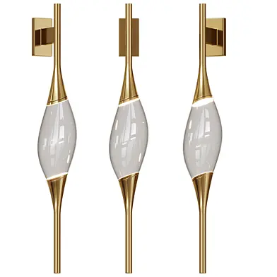 Teardrop LED wall lamp with metal tips