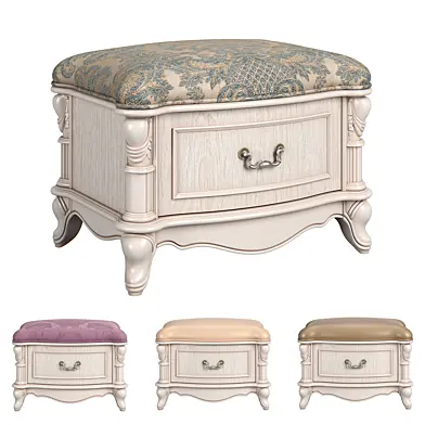 230 Carpenter Casual chair foot stool with one drawer 680x480x469