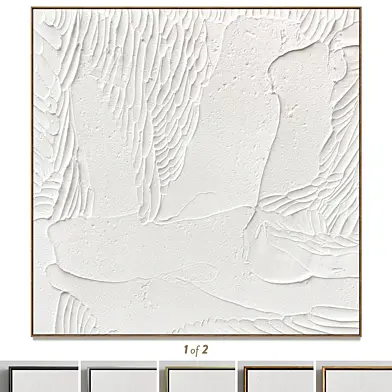 Plaster two square photo frames T-141