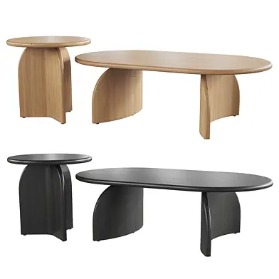 Lulu and Georgia – Ada Oval Coffee Table and Side Table Natural