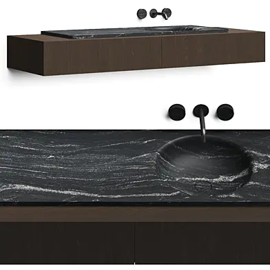 Boffi Floe Stone Encased Washbasin & Salvatori Spaghetti