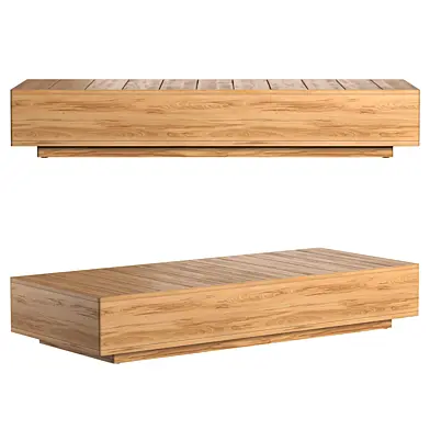 SANTOS TEAK RECTANGULAR COFFEE TABLE