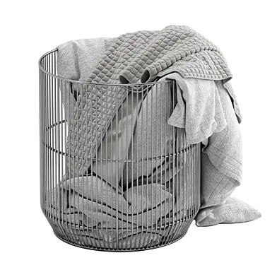 Westelm Metal basket with blanket