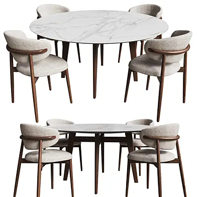 Oleandro chair and Abrey table by Calligaris