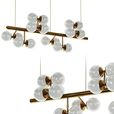 MEK 11 20-LIGHT SPIRAL HORIZONTAL BRONZED CHANDELIER