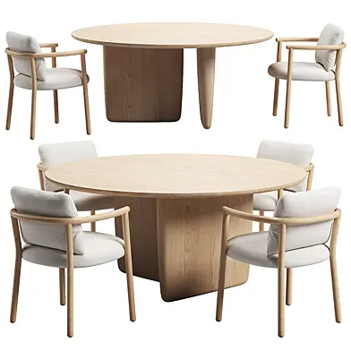 Chair Heri O & Tobi-Ishi Table / B&B Italia