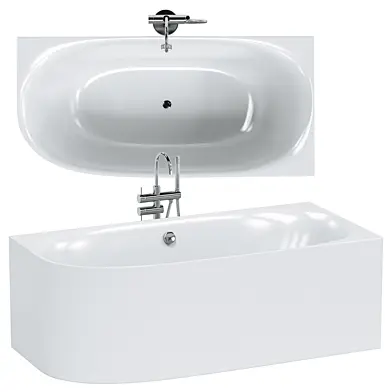 Угловая ванна Duravit Cape Cod с панелями