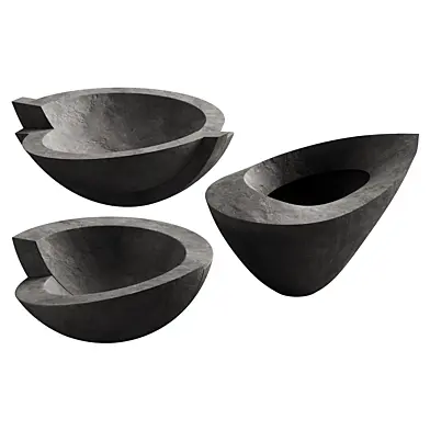 365 decorative vases and pots 03 deformed folded relief vase 02