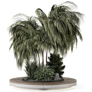 Outdoor Garden set bush and Tree - Garden Set 1576