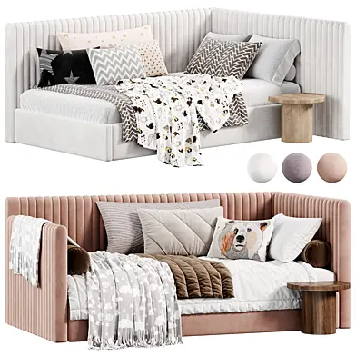 Corner bed Danny kids narrow panels by sensorsleep
