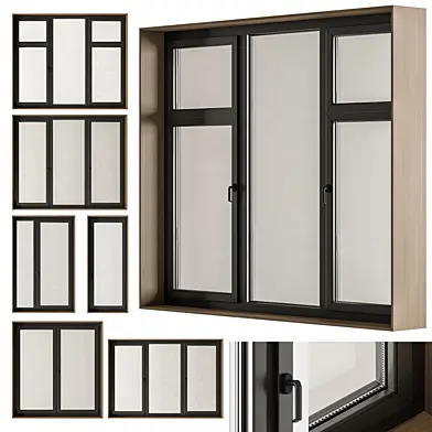 Wood Frame - Windows Set 23