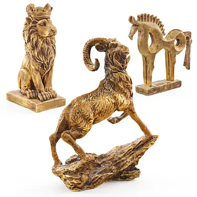 Scan plus 3 golden statues