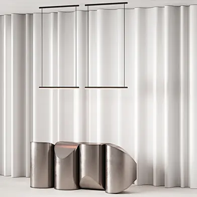 381 office furniture 19 reception desk 14 sculptural metal with wave wall