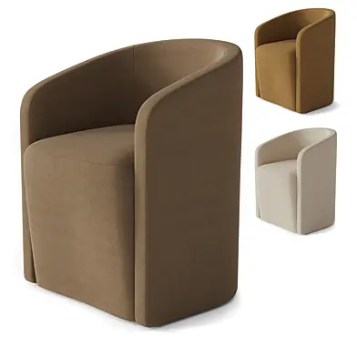 RH AURELIE BARRELBACK FABRIC DINING ARMCHAIR