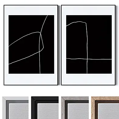 Set of large wall paintings 2698