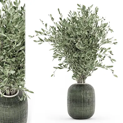 Plants Bouquet In Handmade Pots - Set 1625
