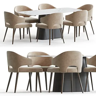 Sevensedie eva and Calacatta table