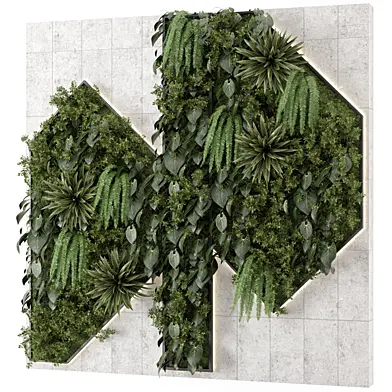 Indoor Wall  Vertical Garden in Wooden Base - Set 1643