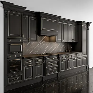 Kitchen NeoClassic 85 - Black and Gold