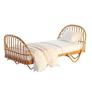 Malu Vintage Rattan Bed