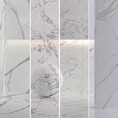 Керамогранит Laminam CALACATTA ORO VENATO, Calacatta Vagli, Invisible White, Statuario Altissimo. 3000x1000 mm.