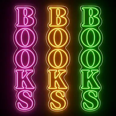 Books Neon Sign