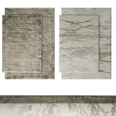 Набор из 4 ковров от Luxdeco серии Blade и Balfour