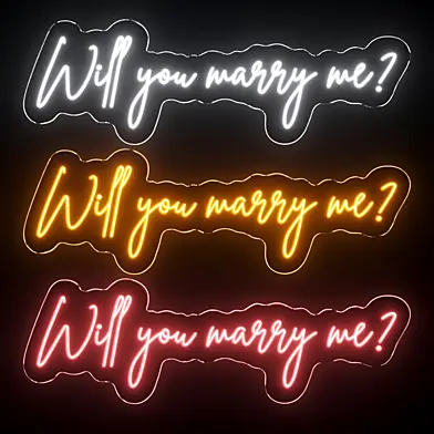 Will You Marry Me Neon Sign