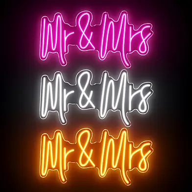 Mr & Mrs Neon Sign
