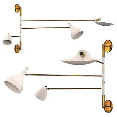 ARTICULATING ITALIAN THREE-ARM SCONCE