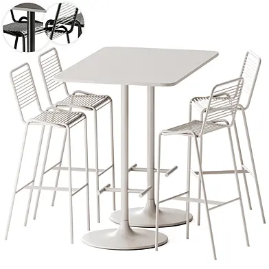 Artu LeTube Bar Stool and Bene Casual High table